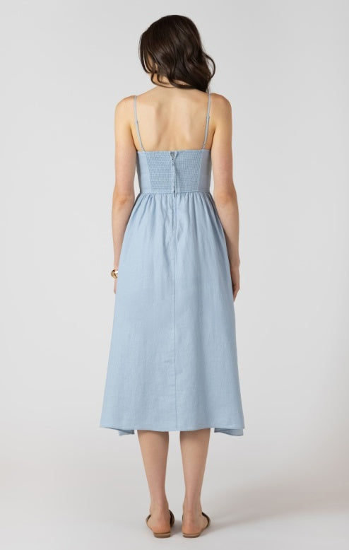 V Waist Midi Dress