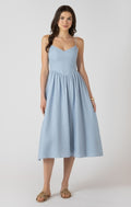 V Waist Midi Dress