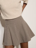 Small Check Tailored Mini Skirt