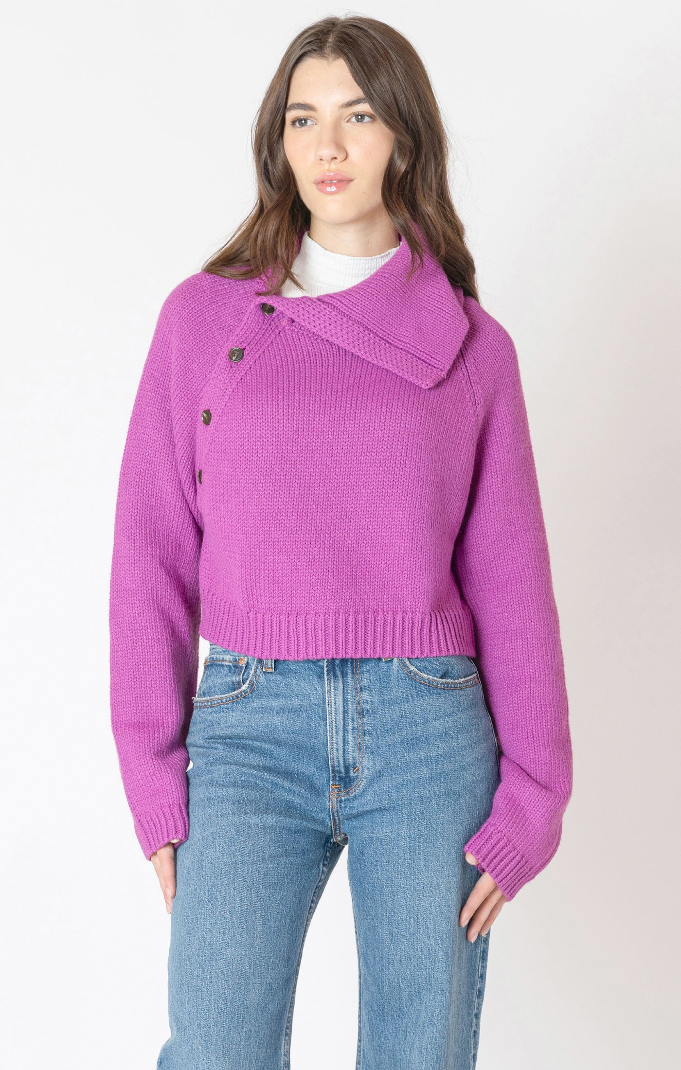 Asymmetric Neckline Sweater