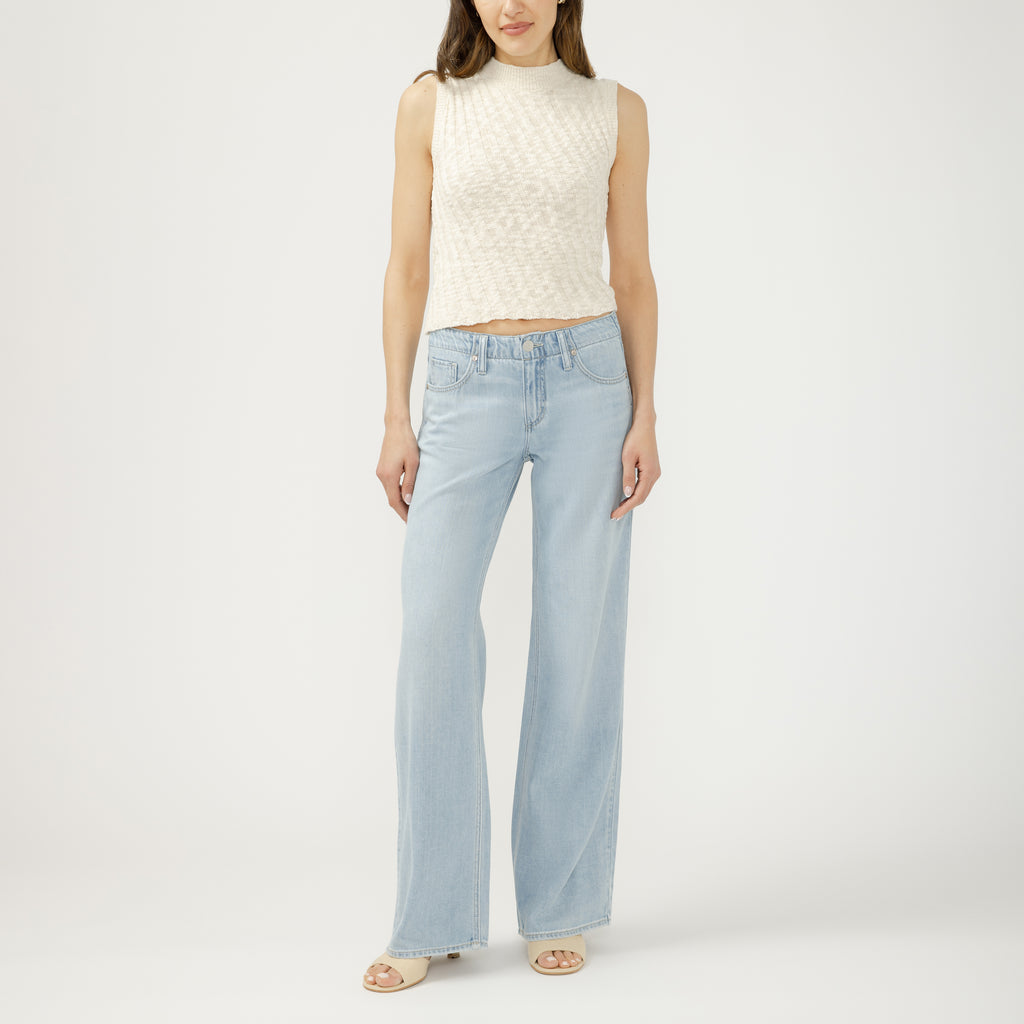 Suki Mid Rise Wide Leg Jeans