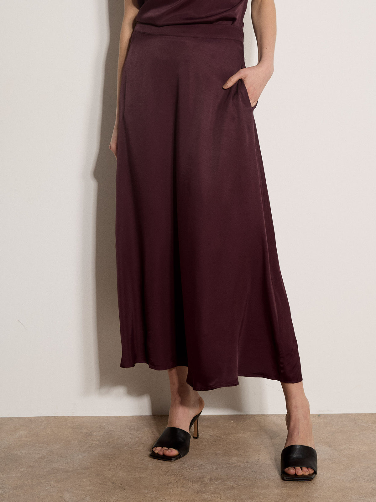 Flowy Satin Maxi Skirt