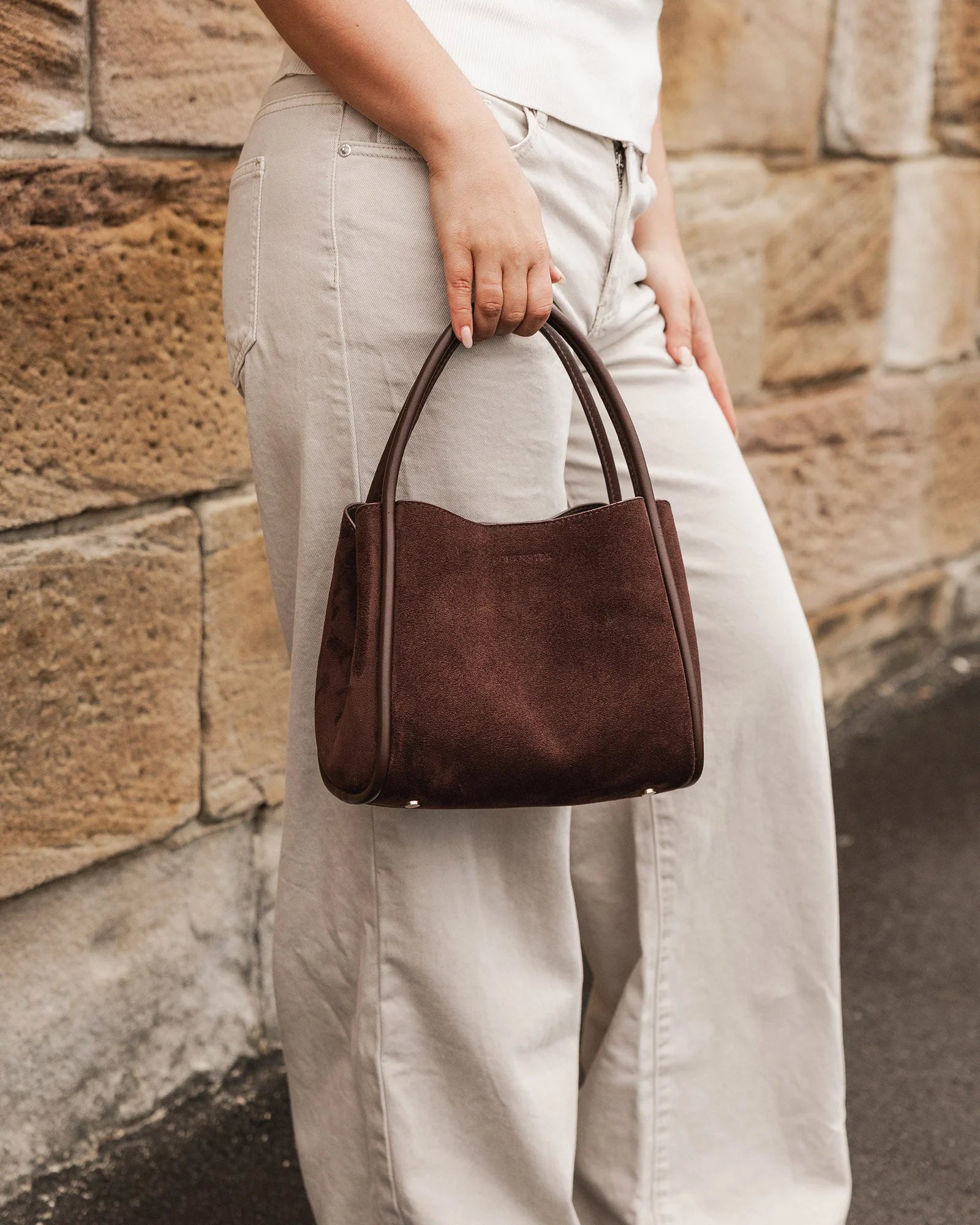 Steffie Mini Suede Tote Bag