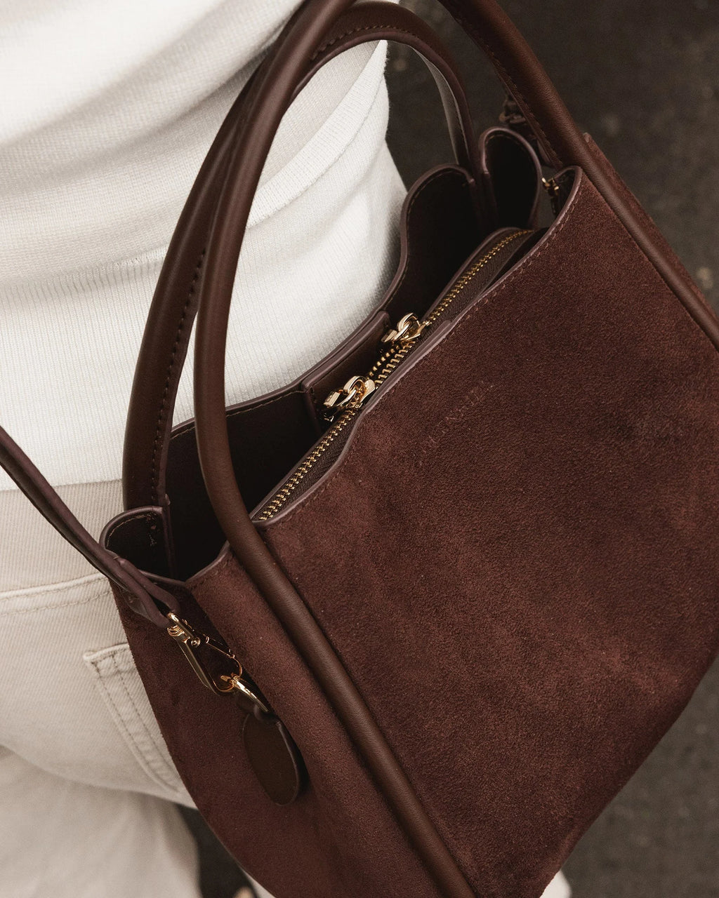 Steffie Mini Suede Tote Bag