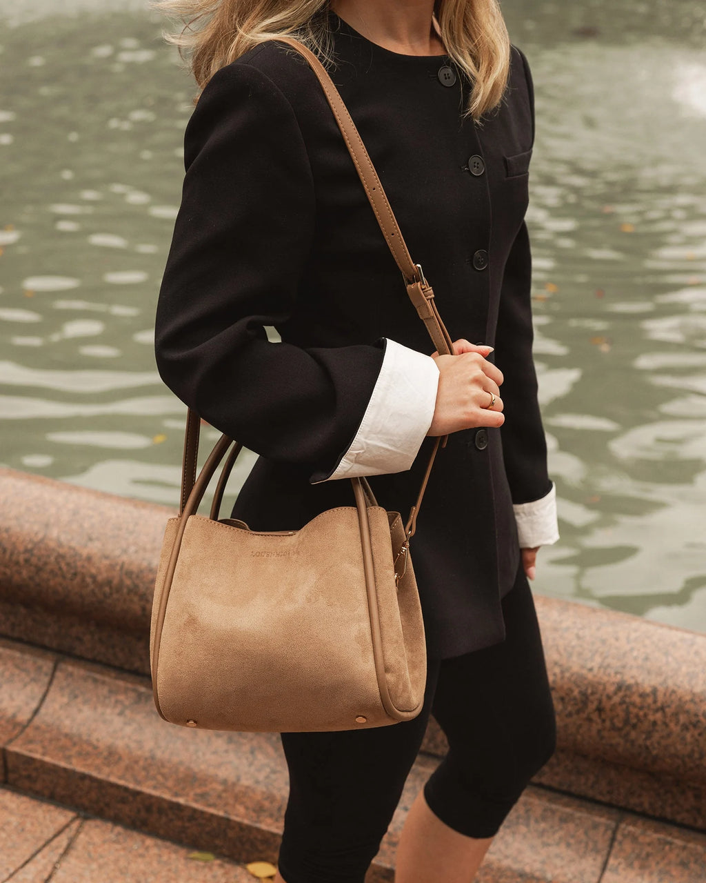 Steffie Mini Suede Tote Bag