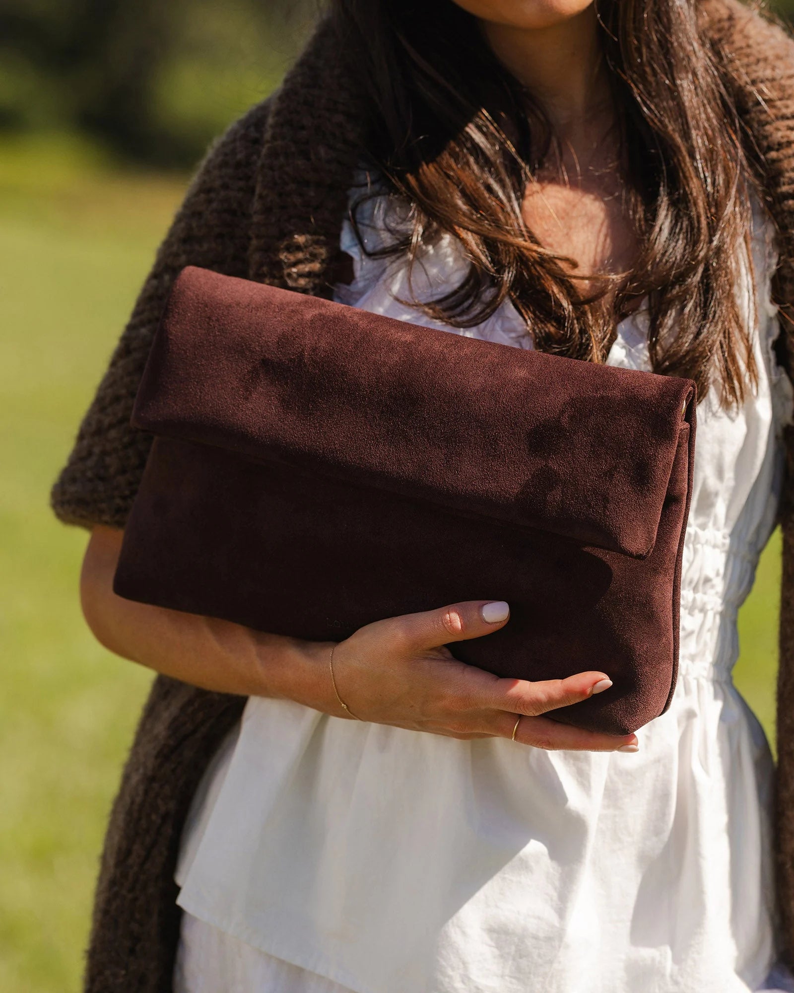 Luka Suede Clutch Crossbody